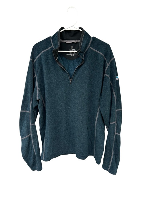Kuhl Other - KUHL Men's Quarter-Zip Fleece Pullover Sweatshirt - Dark Teal - Size XL - Hiking